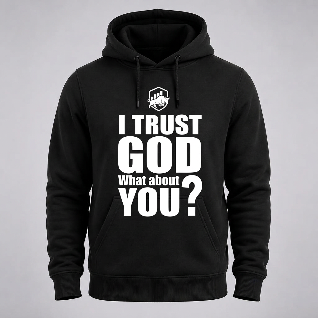I Trust God Hoodie in Black
