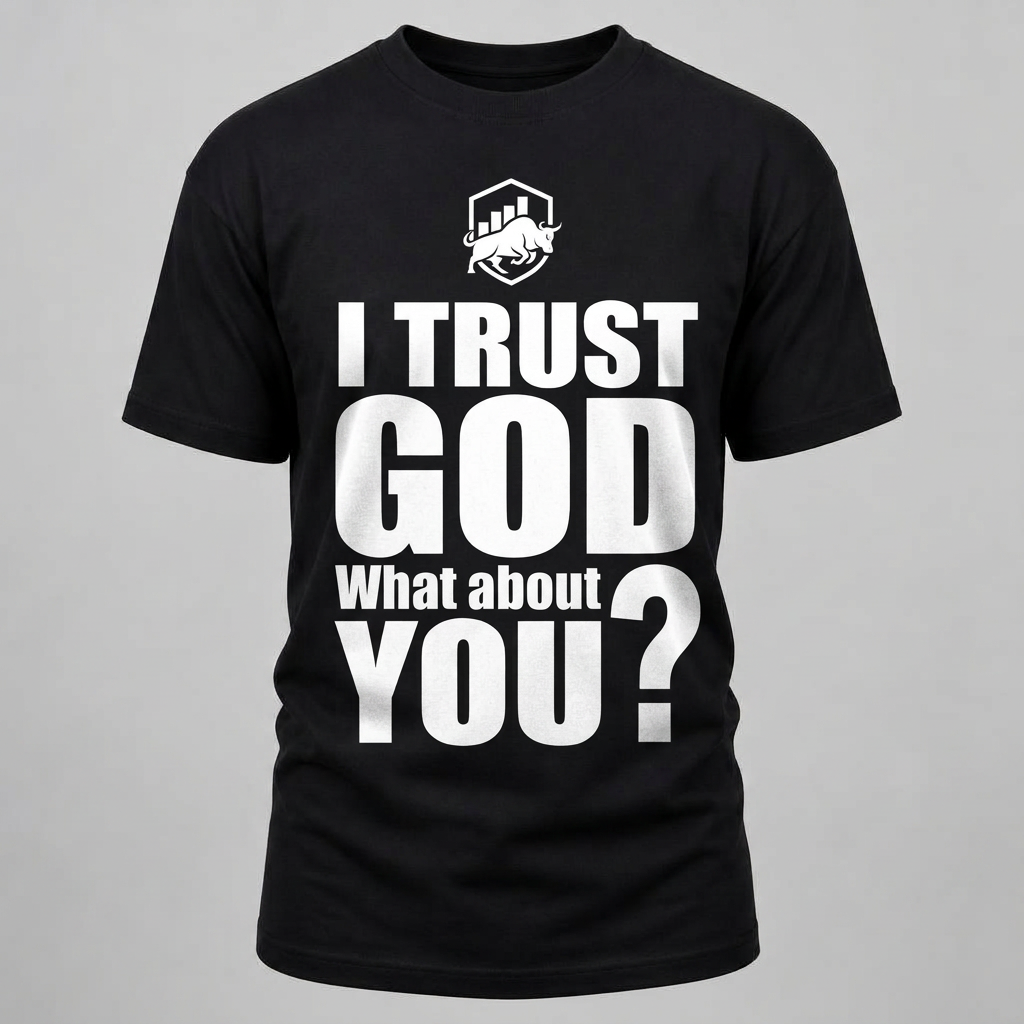 I Trust God Tee in Black