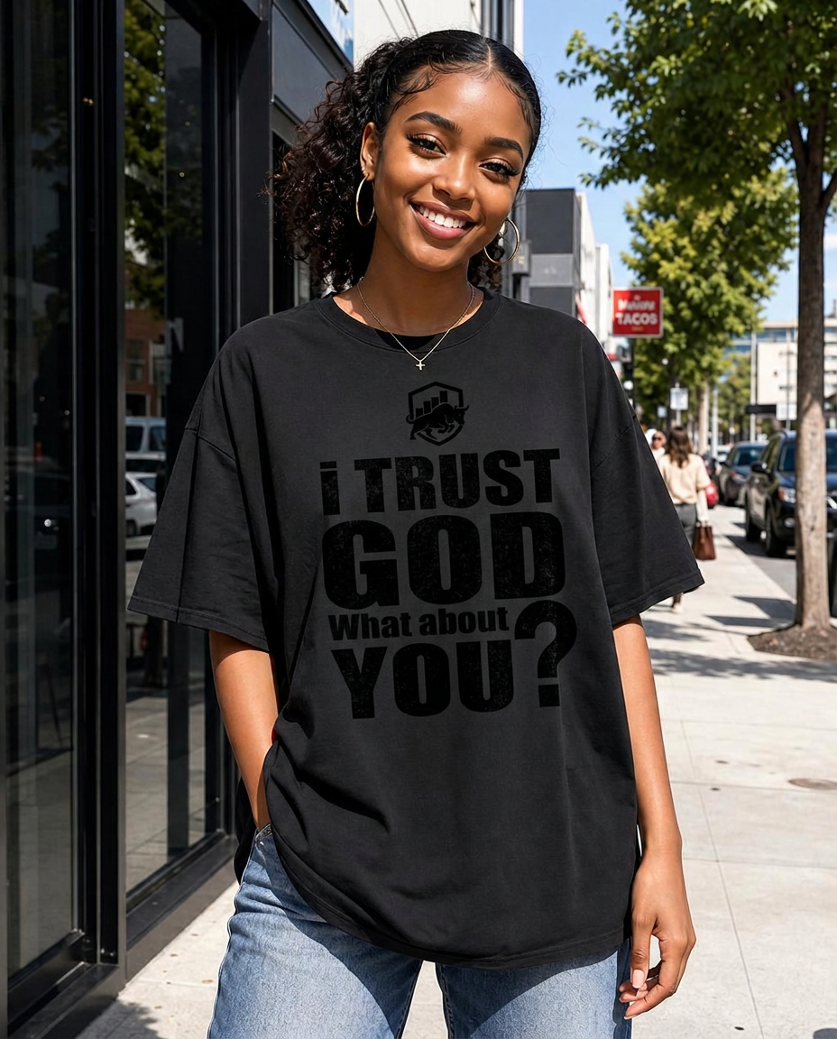 Wear The Question Street Tee worn by a real person